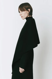 Rue Sophie Black Grand Scarf Coat