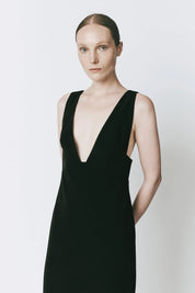 Rue Sophie Black Deep V Melis Dress