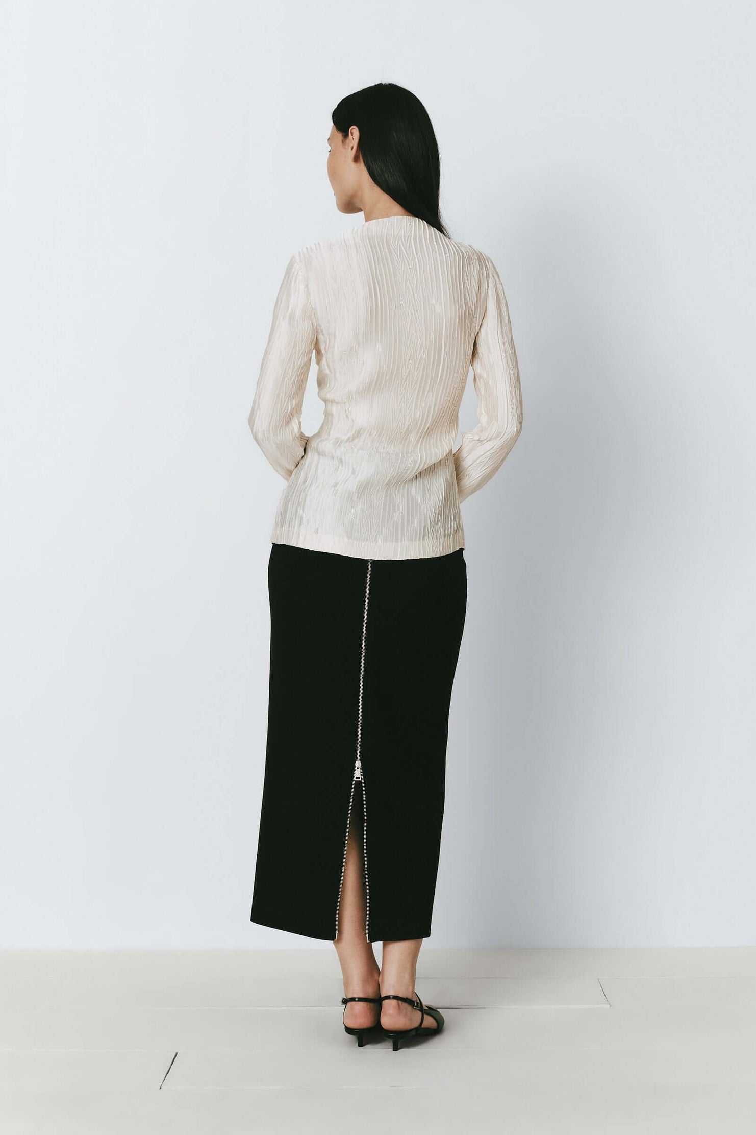 Rue Sophie Ecru Sidonie Pleated Top