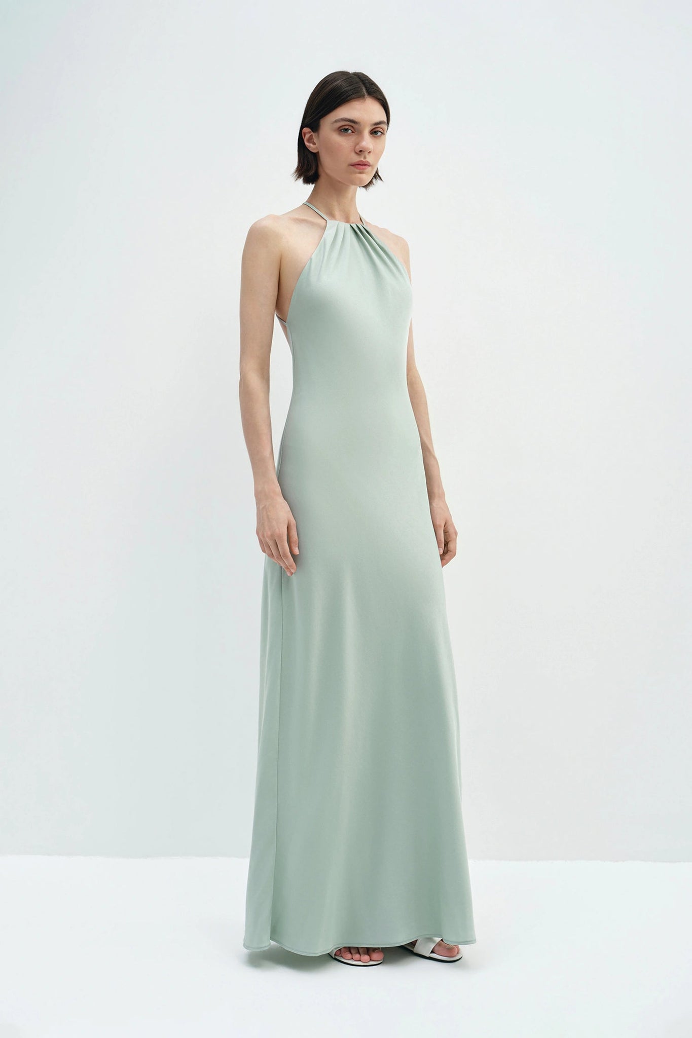 Rue Sophie Faye Satin Dress in Sage - size S Rue Sophie Faye Satin Dress in Sage - size S