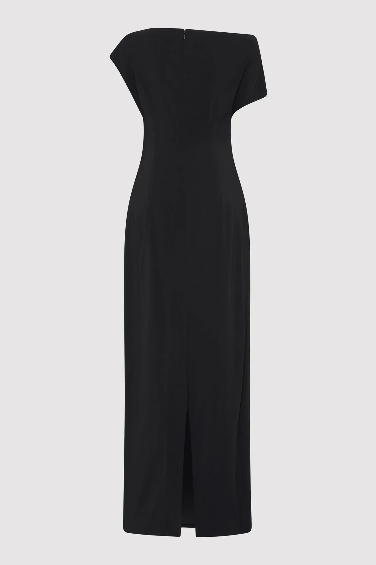 St. Agni Black Asymmetric Off Shoulder Dress