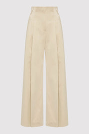 St. Agni Champagne Cotton Paperbag Waist Trousers