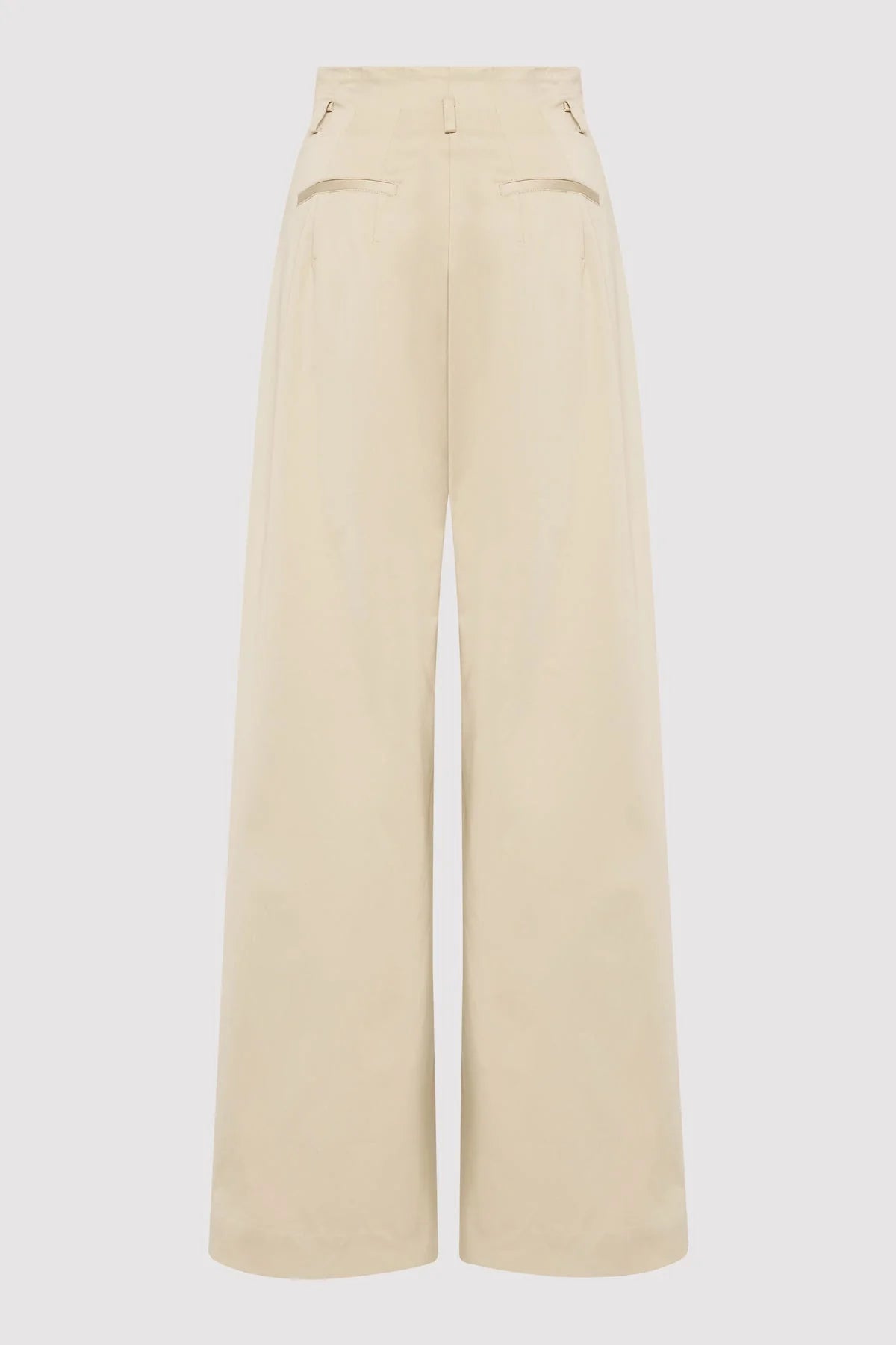 St. Agni Champagne Cotton Paperbag Waist Trousers