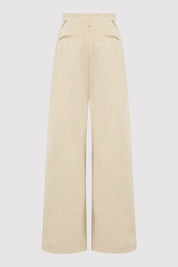 St. Agni Champagne Cotton Paperbag Waist Trousers