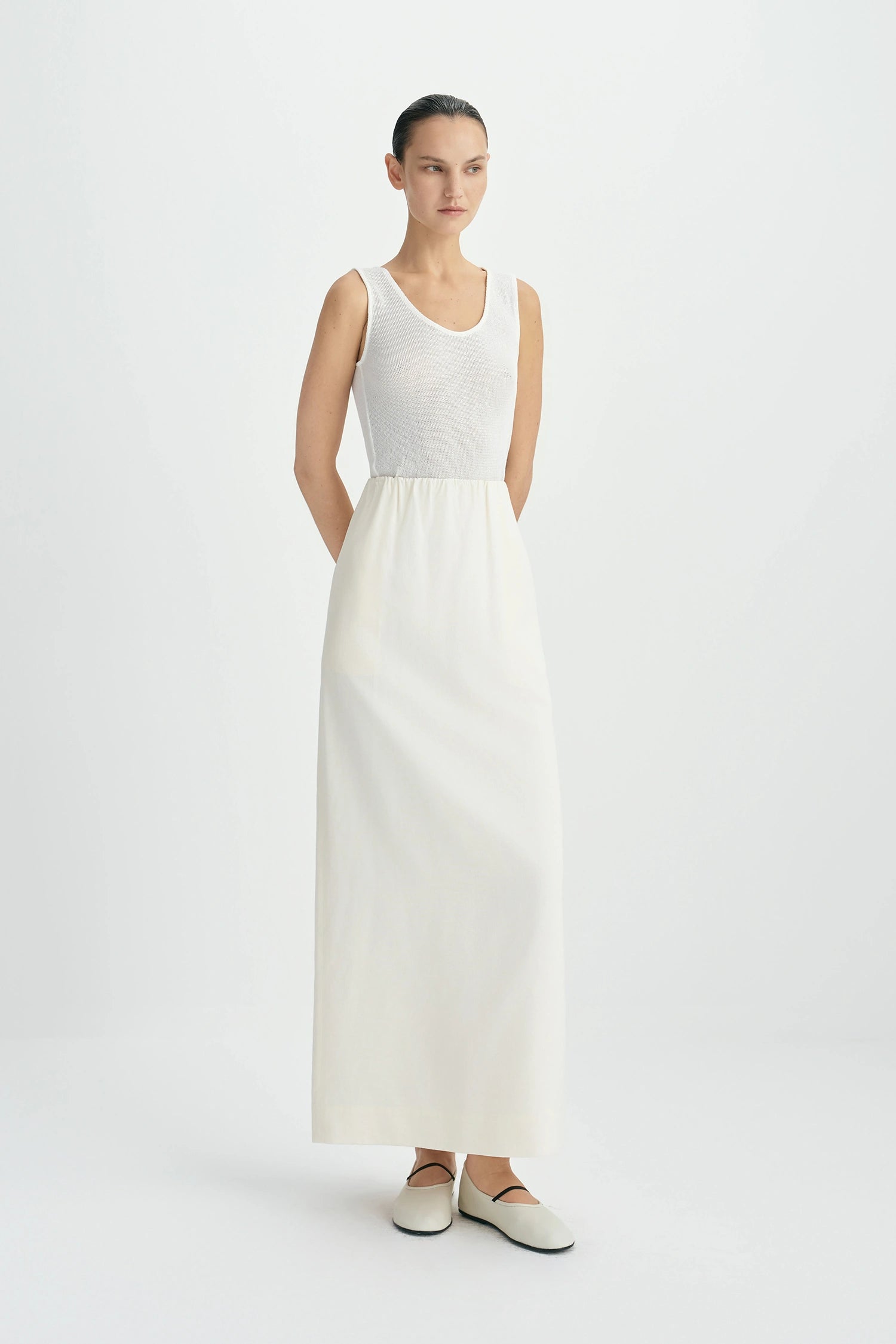 Rue Sophie Cream Coria Maxi Skirt
