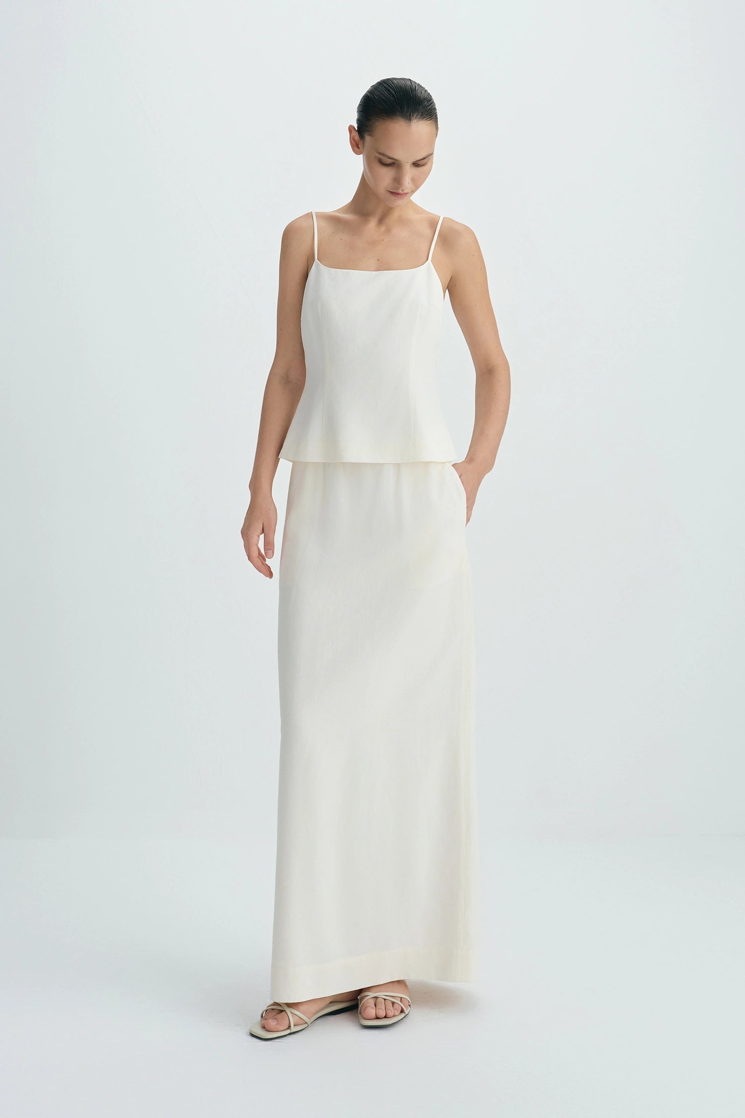 Rue Sophie Cream Coria Maxi Skirt