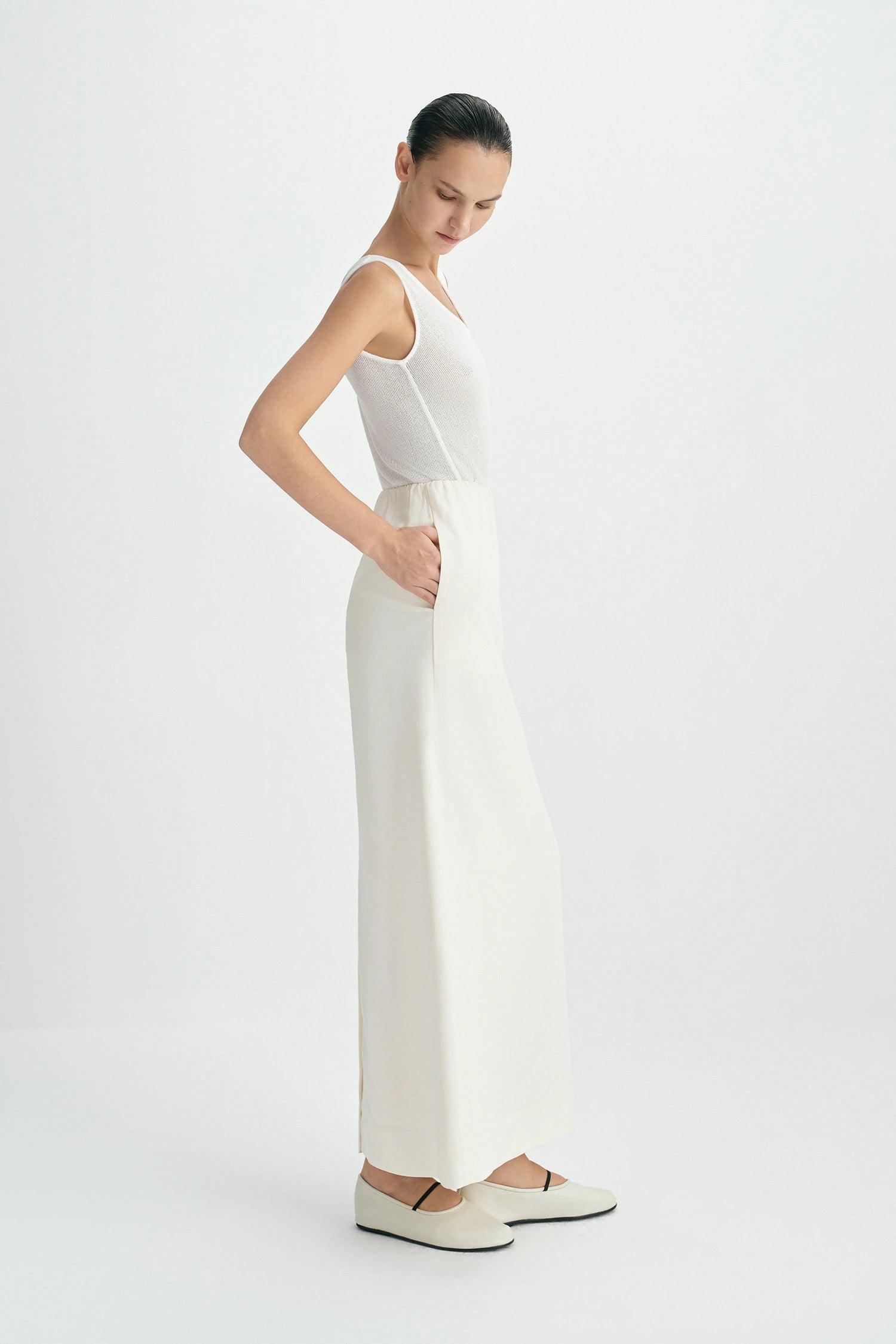 Rue Sophie Cream Coria Maxi Skirt