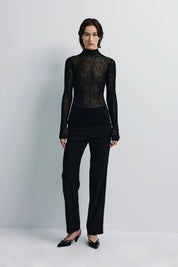 Rue Sophie Sheer Cashmere Kaya Long Sleeve Top