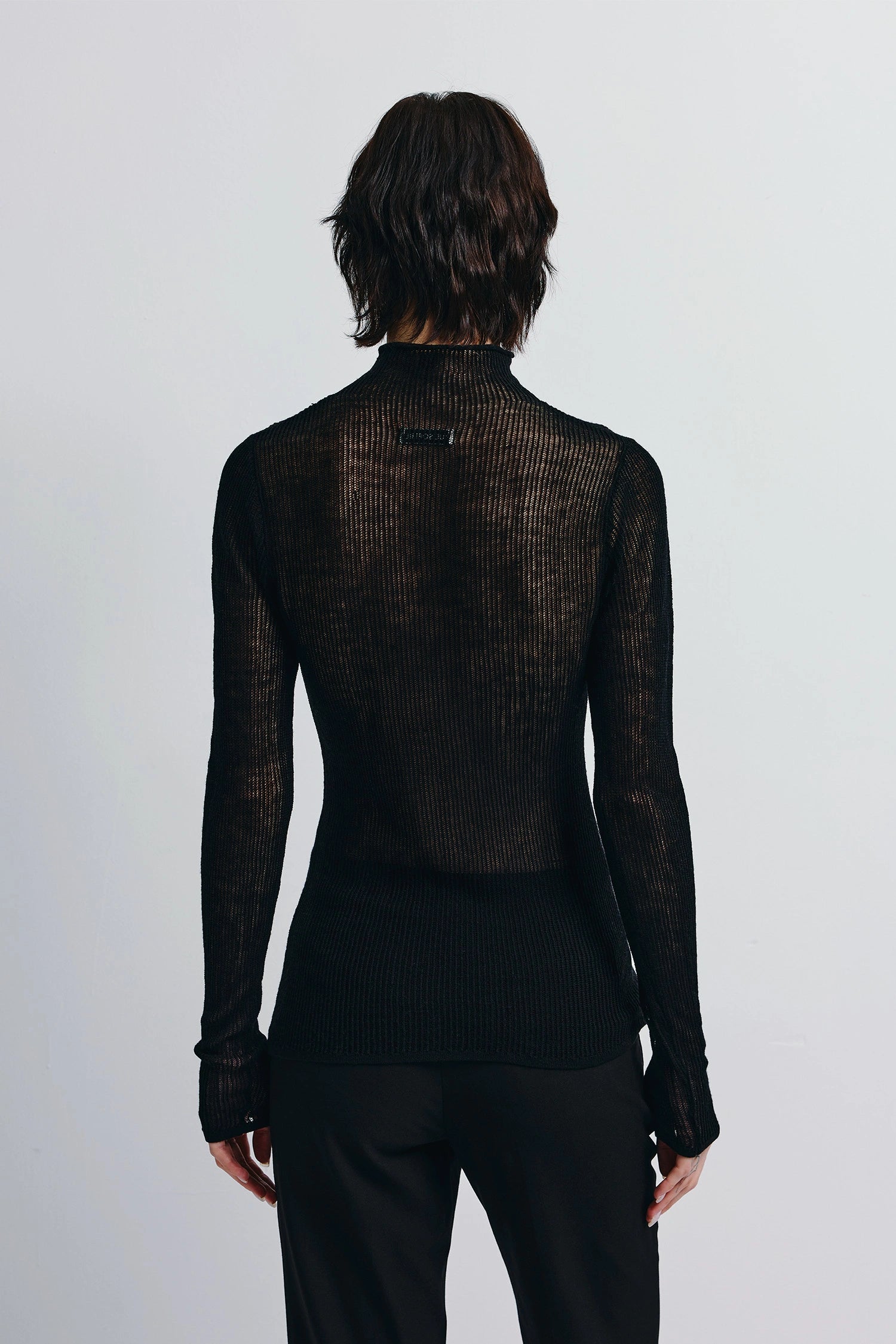 Rue Sophie Sheer Cashmere Kaya Long Sleeve Top