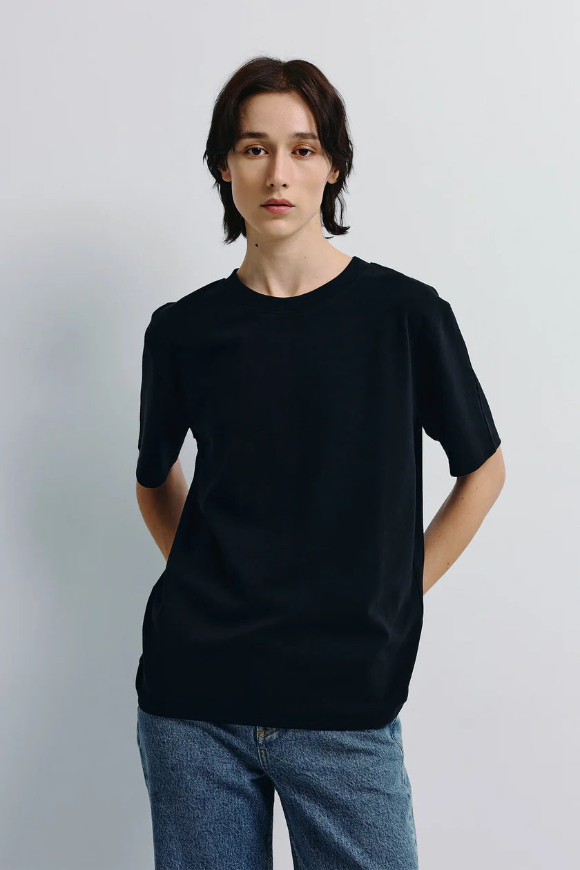 Rue Sophie Owen Black Boxy Tee