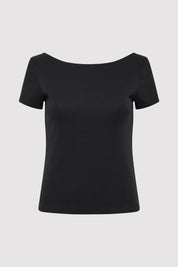 St. Agni Jet Black Organic Cotton Ballet Top