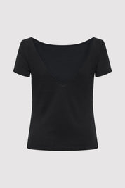 St. Agni Jet Black Organic Cotton Ballet Top