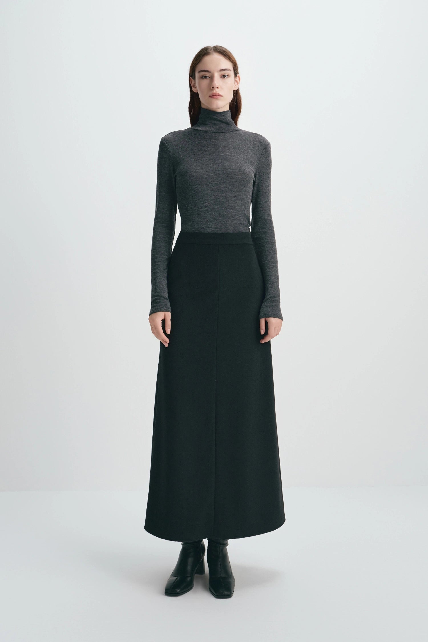 Rue Sophie Emi Wool Blend Maxi Skirt