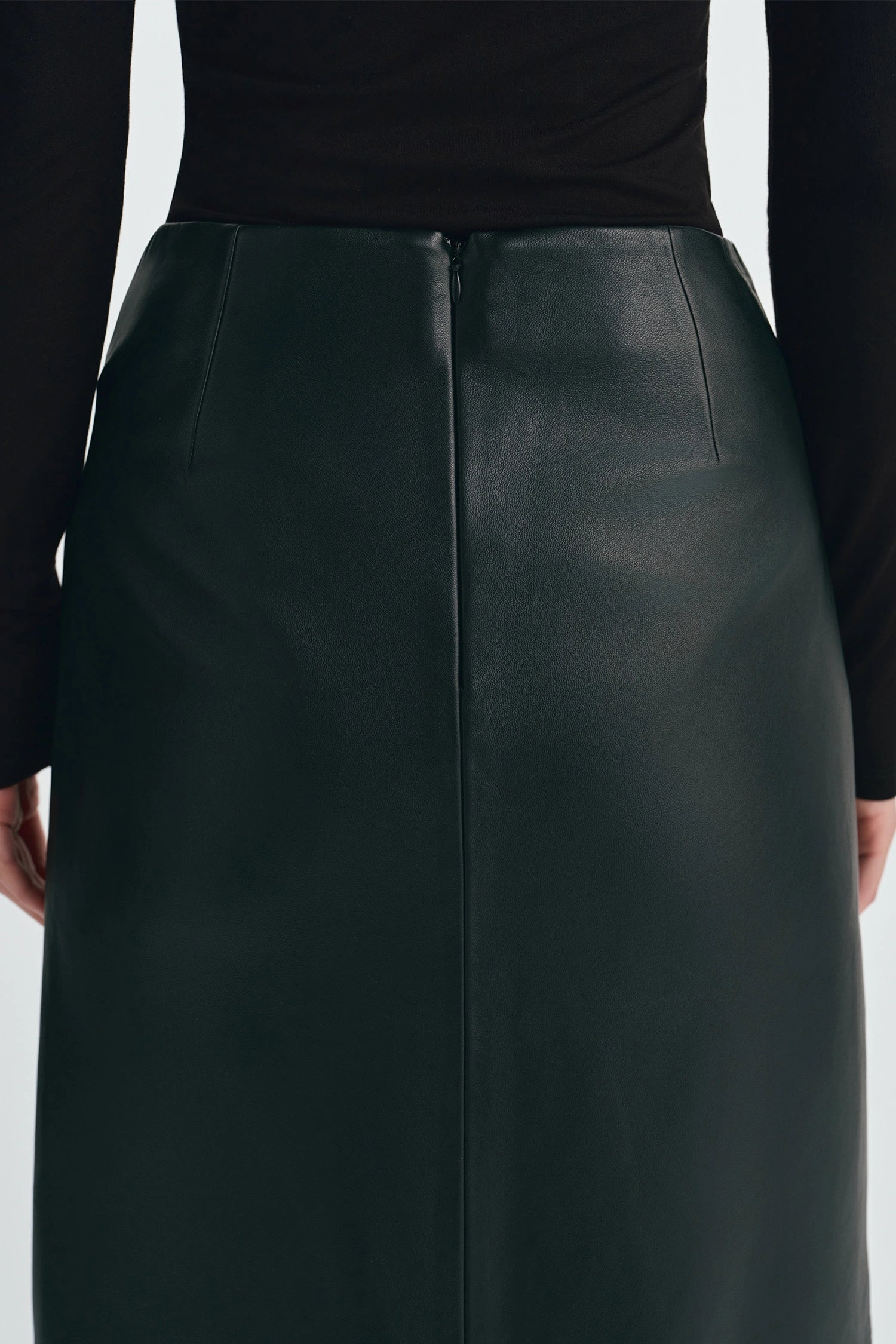 Rue Sophie Anais Leather Midi Skirt