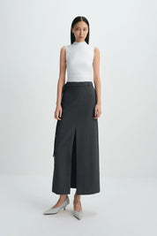 Rue Sophie Noelia Center Slit Belted Skirt