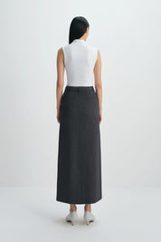 Rue Sophie Noelia Center Slit Belted Skirt