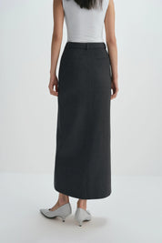 Rue Sophie Noelia Center Slit Belted Skirt