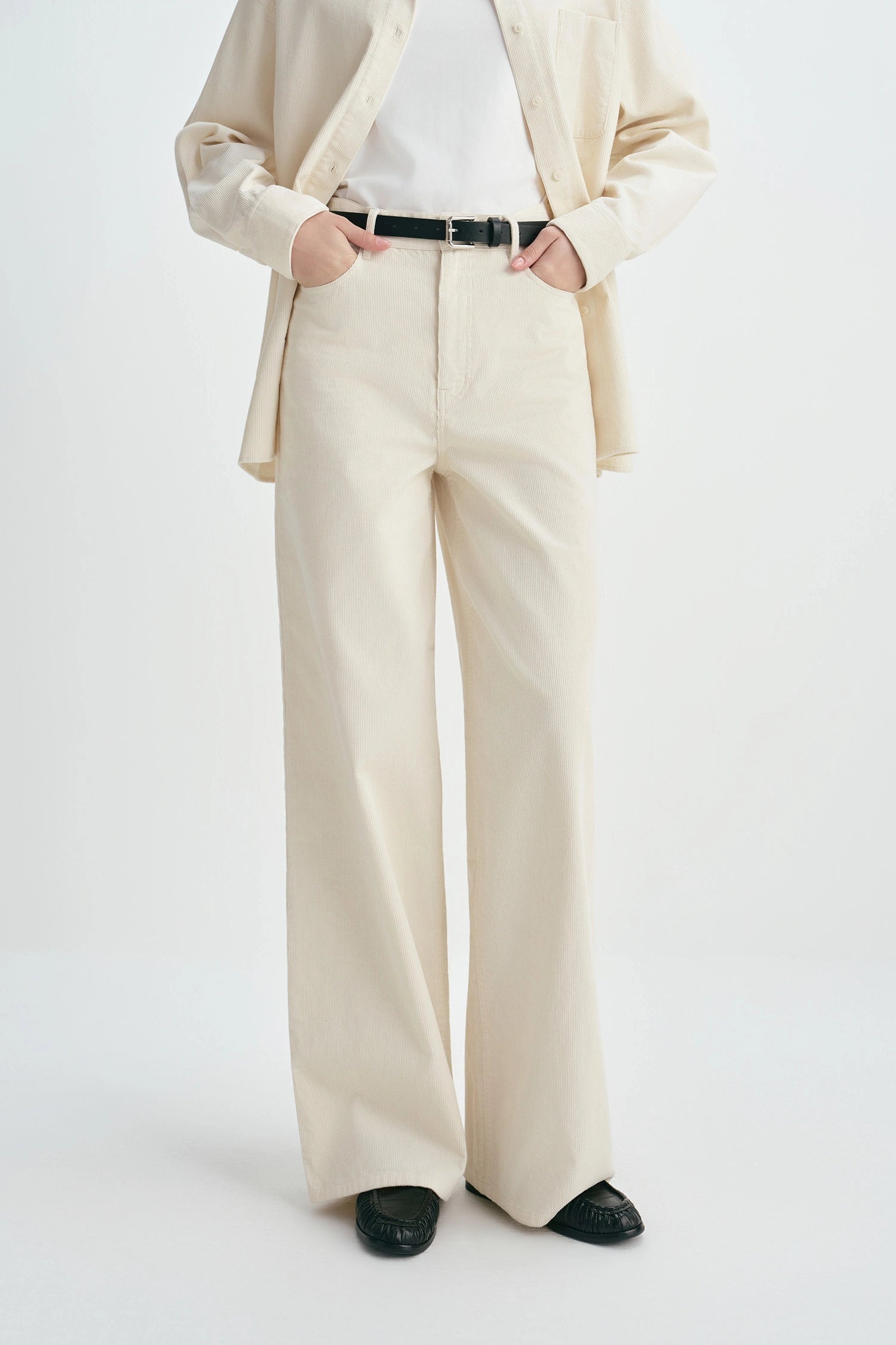 Rue Sophie Cream Roy Cord Pant