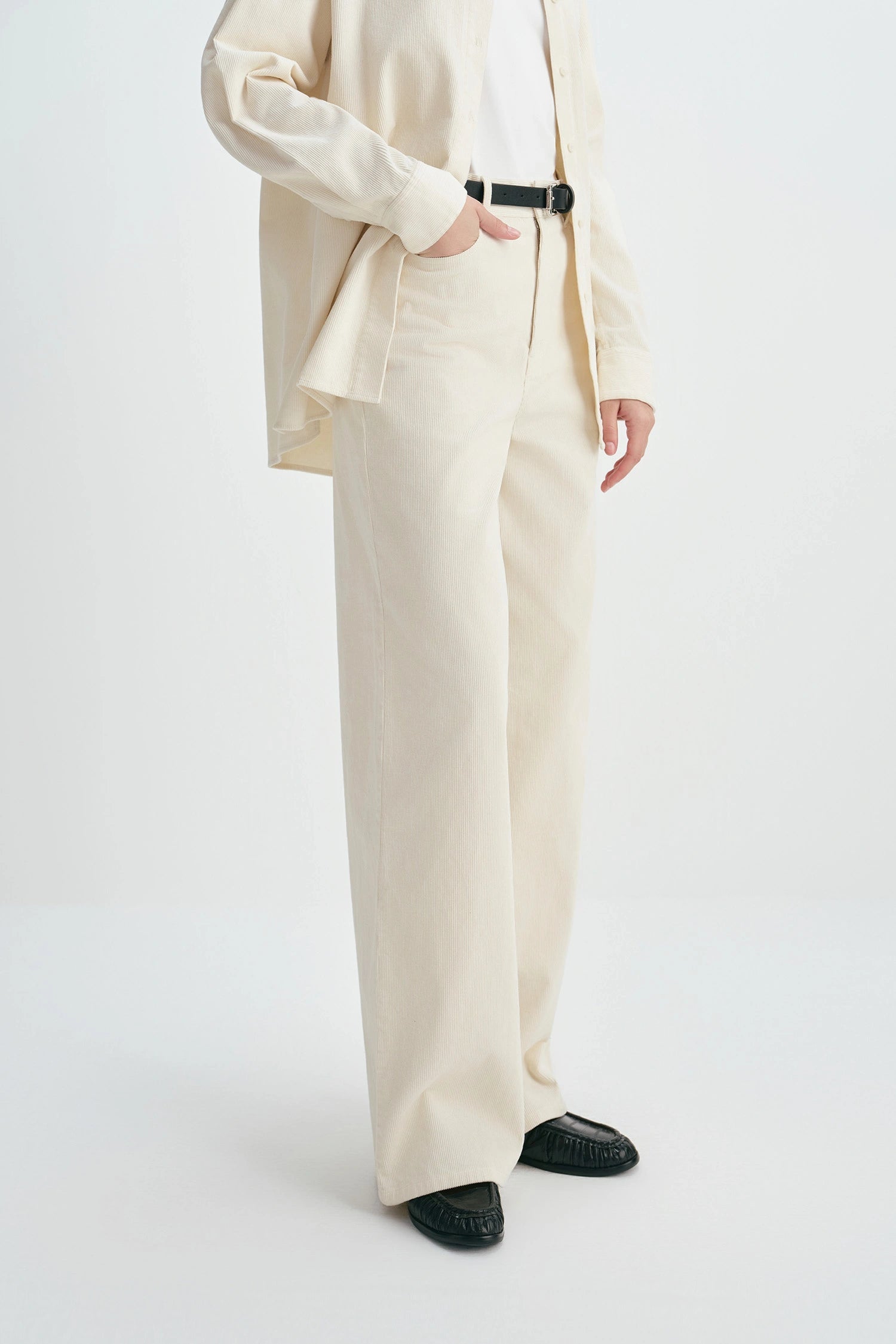Rue Sophie Cream Roy Cord Pant