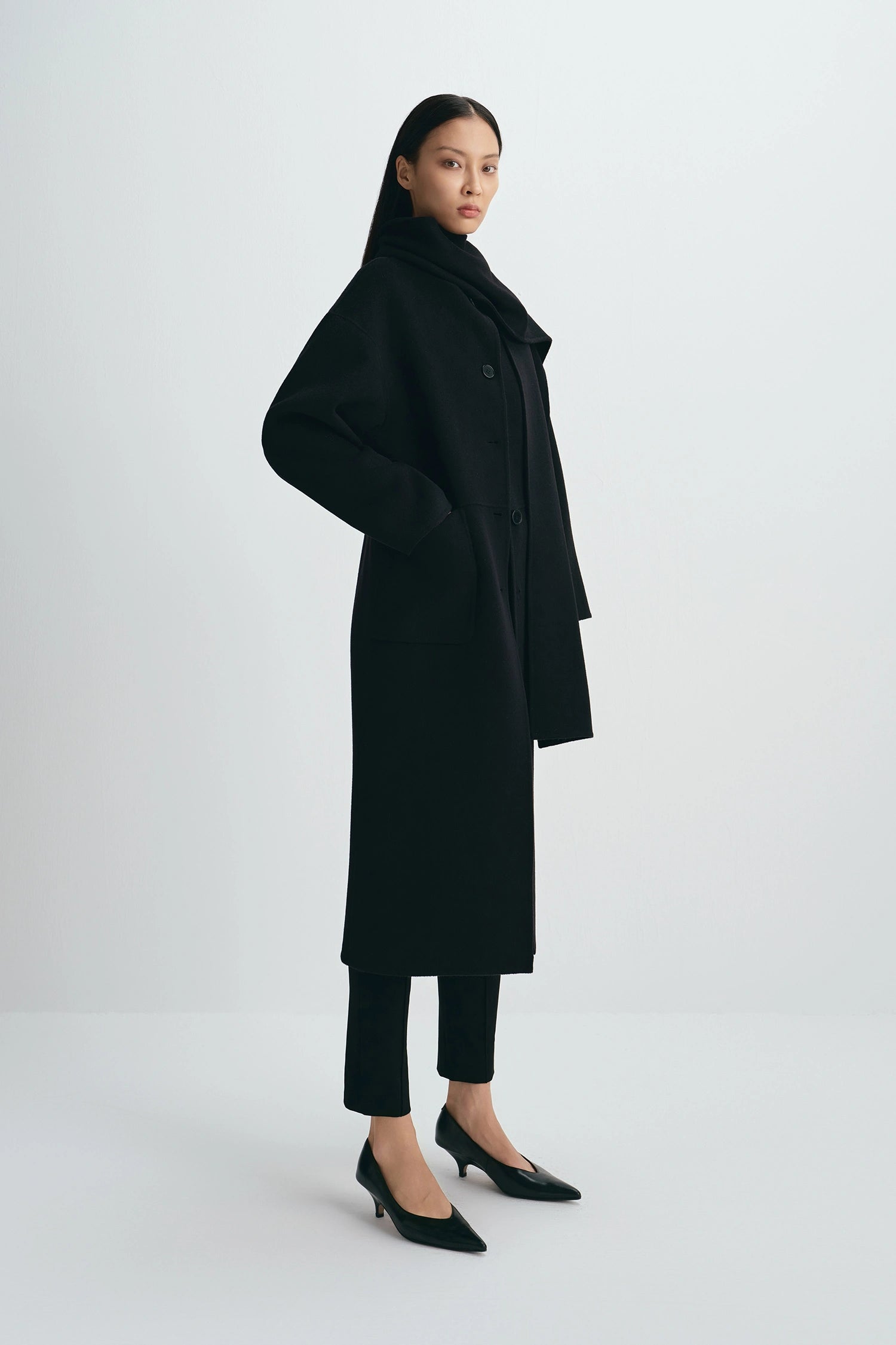 Rue Sophie Kole Wool-Cashmere Scarf Coat