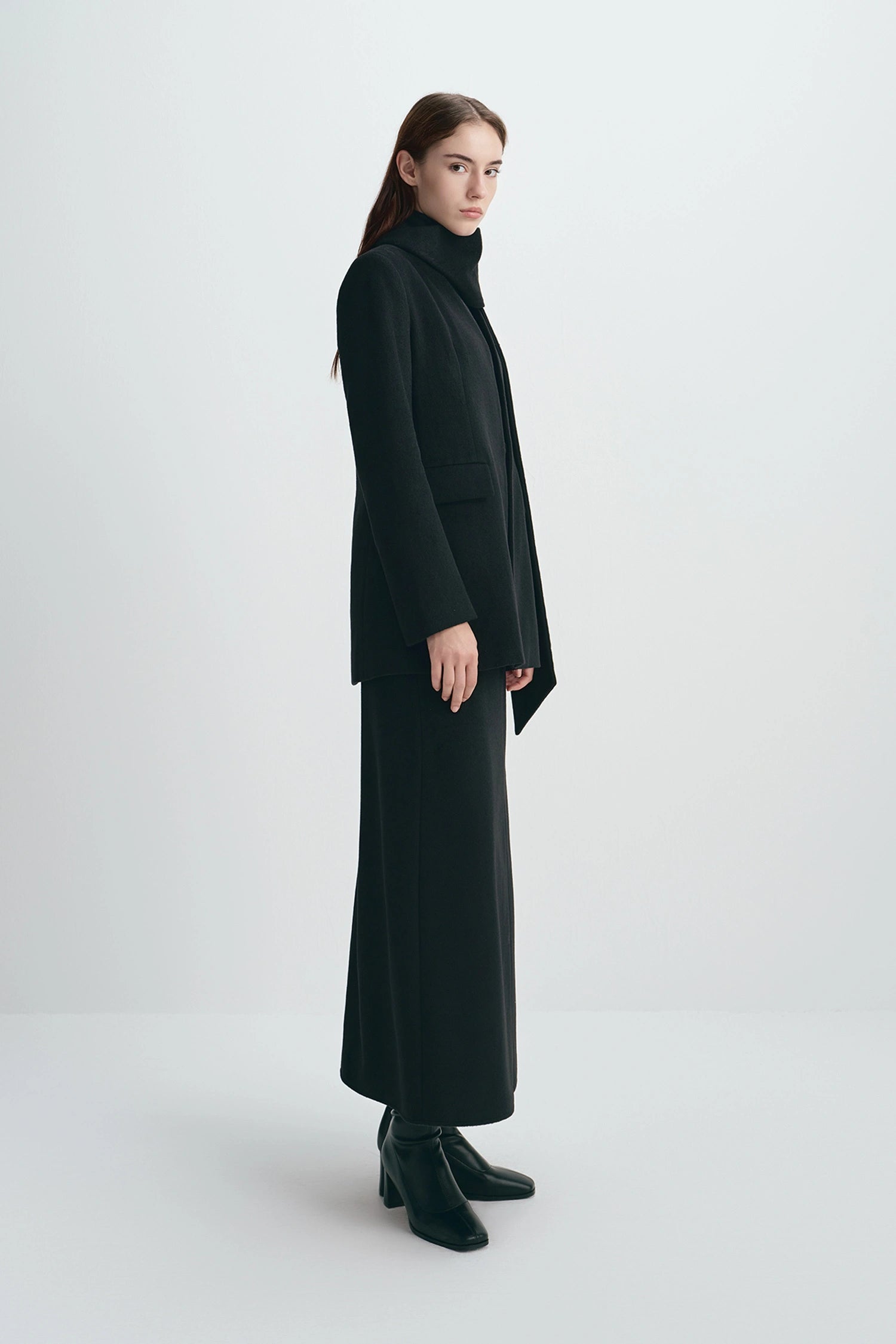 Rue Sophie Emi Wool Short Scarf Coat