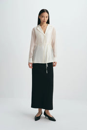 Rue Sophie Cream Ines Tie Waist Top