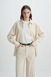 Rue Sophie Cream Roy Cord Shirt