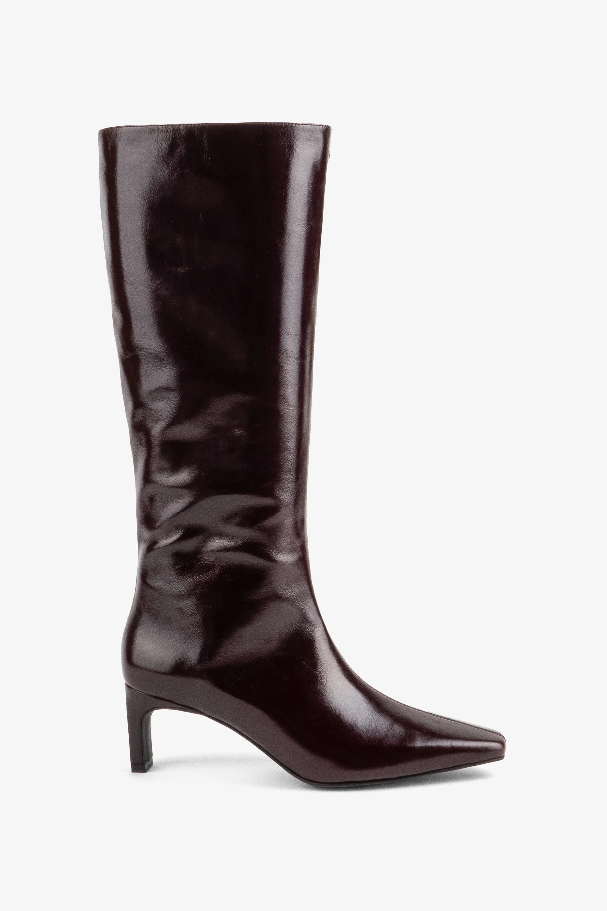 Intentionally Blank Maroon Seville Knee High Boot