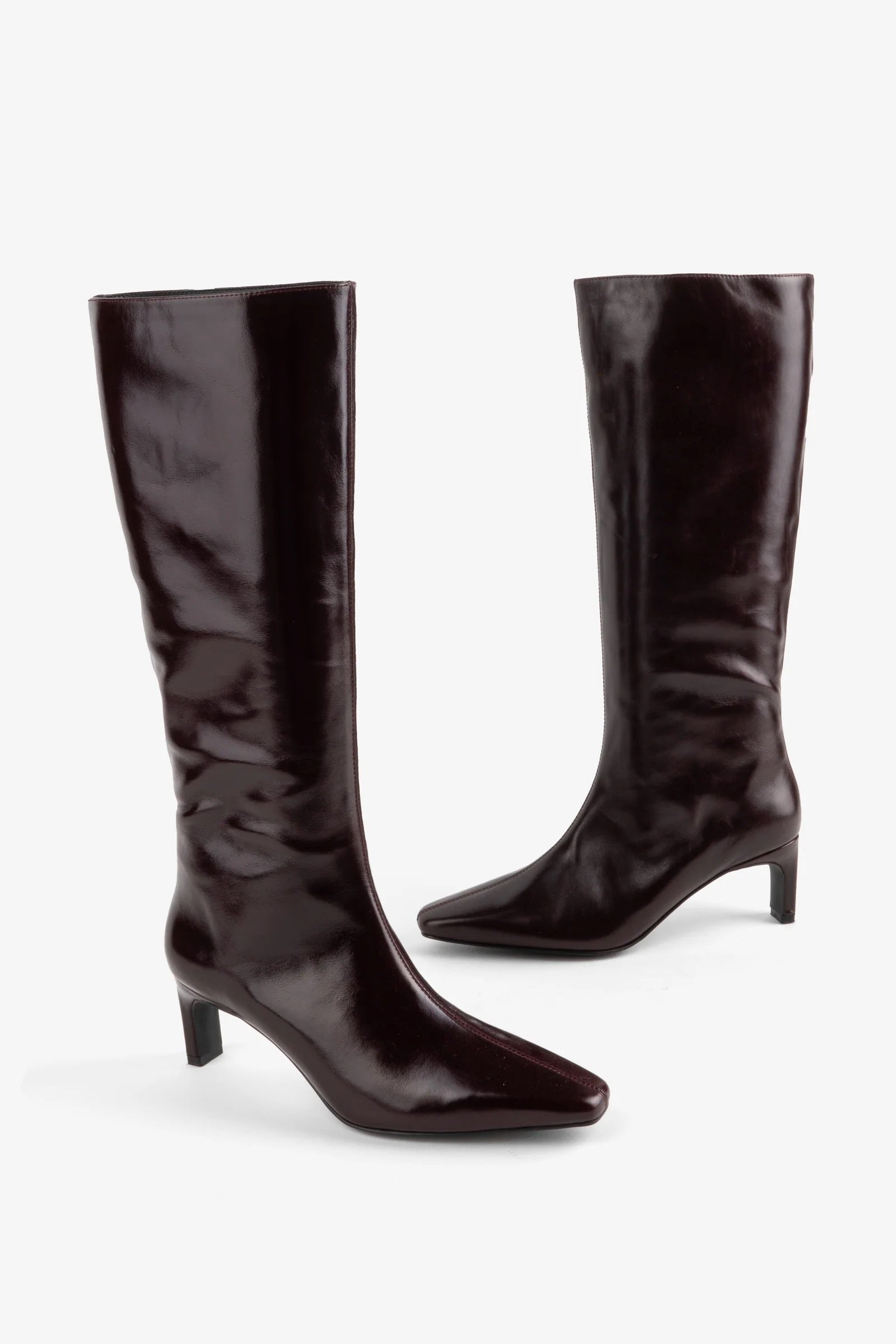 Intentionally Blank Maroon Seville Knee High Boot