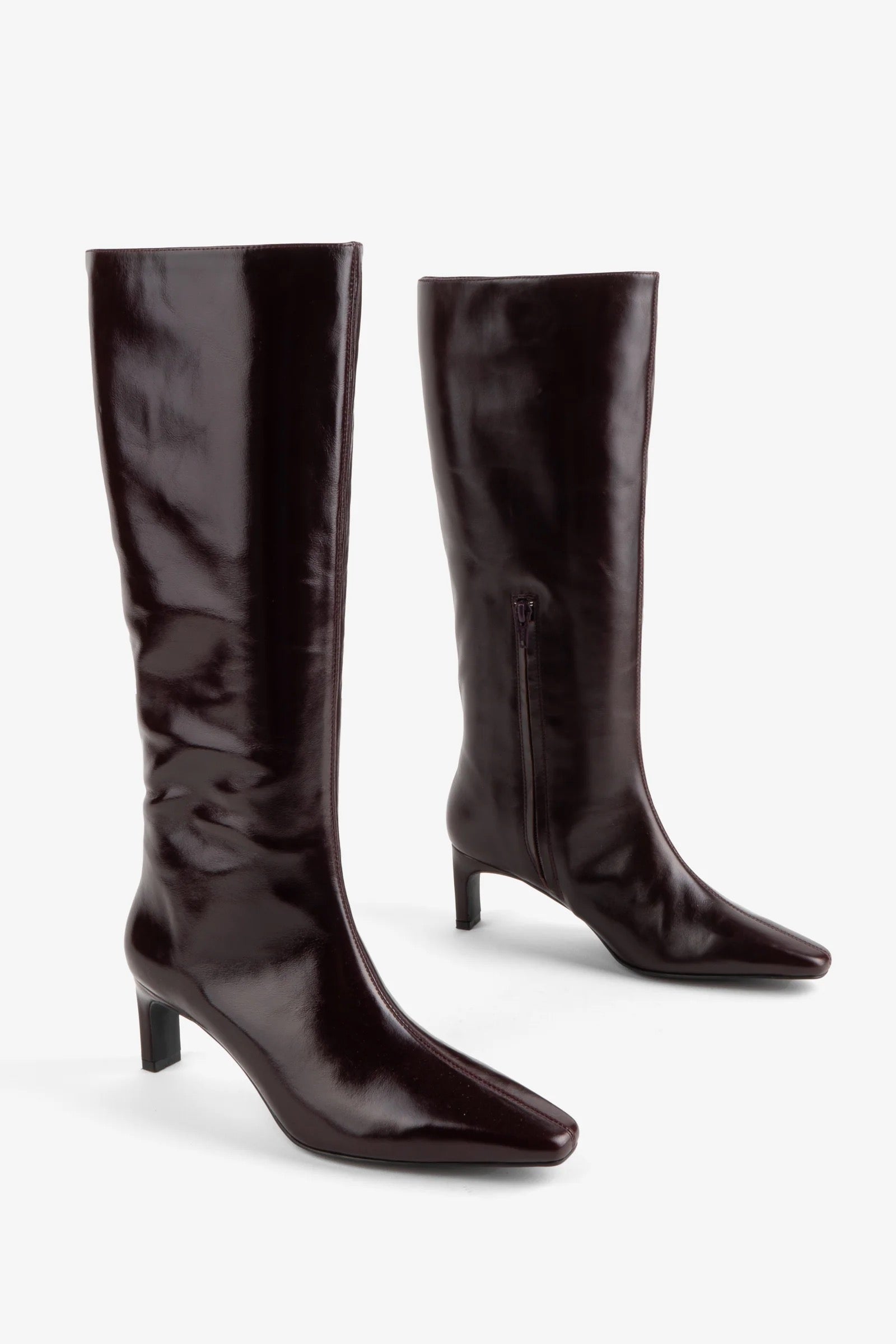 Intentionally Blank Maroon Seville Knee High Boot