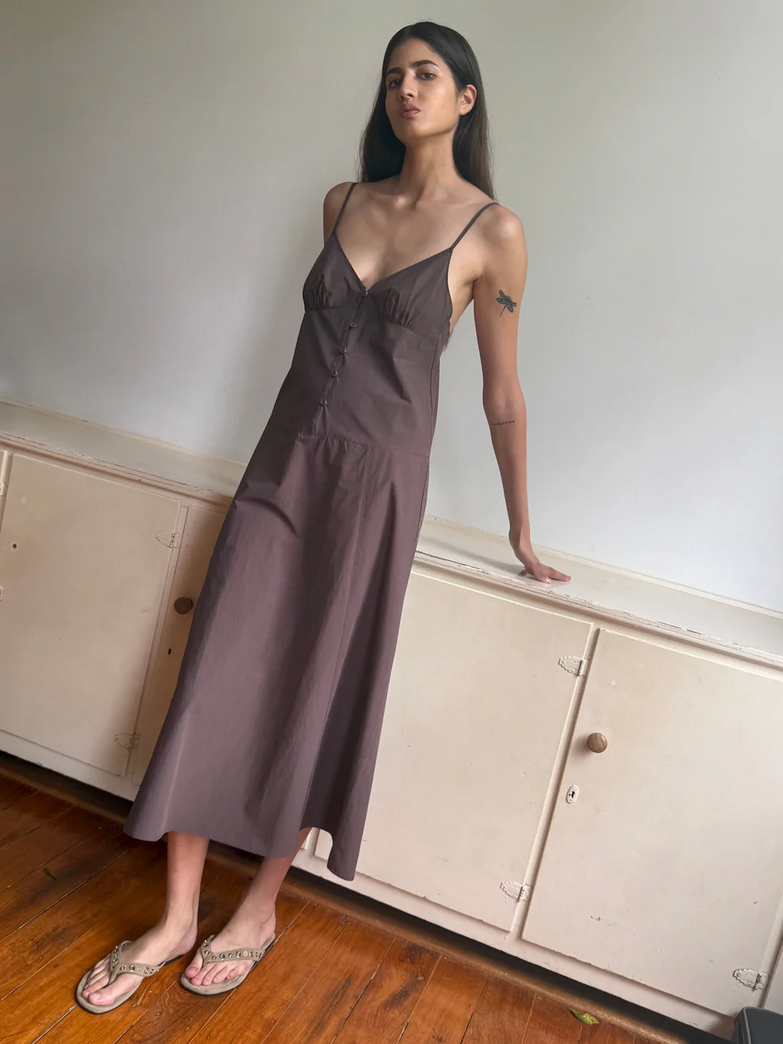 Deiji Studios Chocolate Double Seam Dress