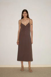 Deiji Studios Chocolate Double Seam Dress