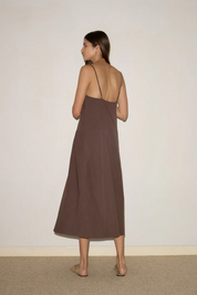 Deiji Studios Chocolate Double Seam Dress