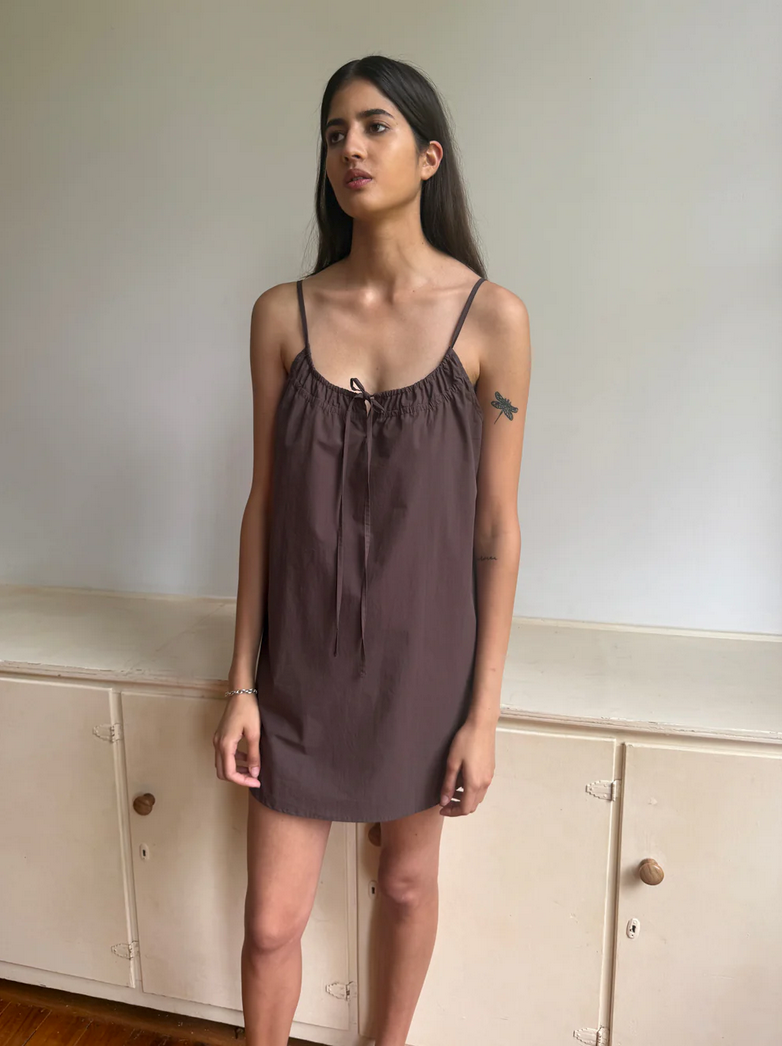 Deiji Studios Chocolate Light Mini Dress