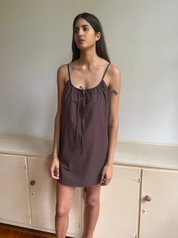 Deiji Studios Chocolate Light Mini Dress