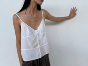Deiji Studios White Seam Top
