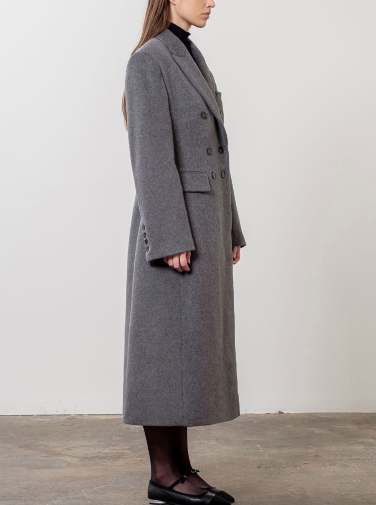 Charcoal Tailored Long Coat