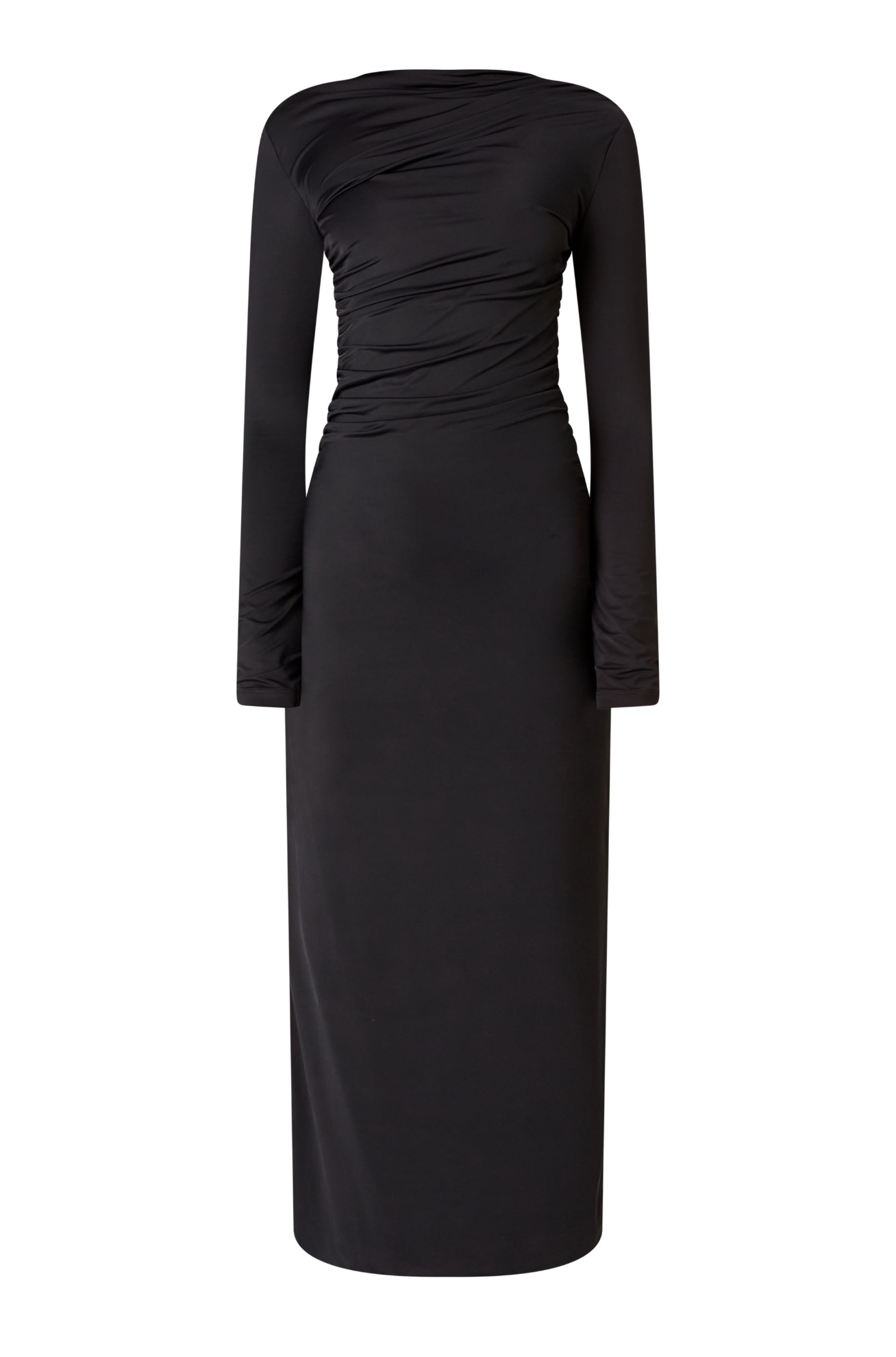 Black Bateau Neck Irina Dress