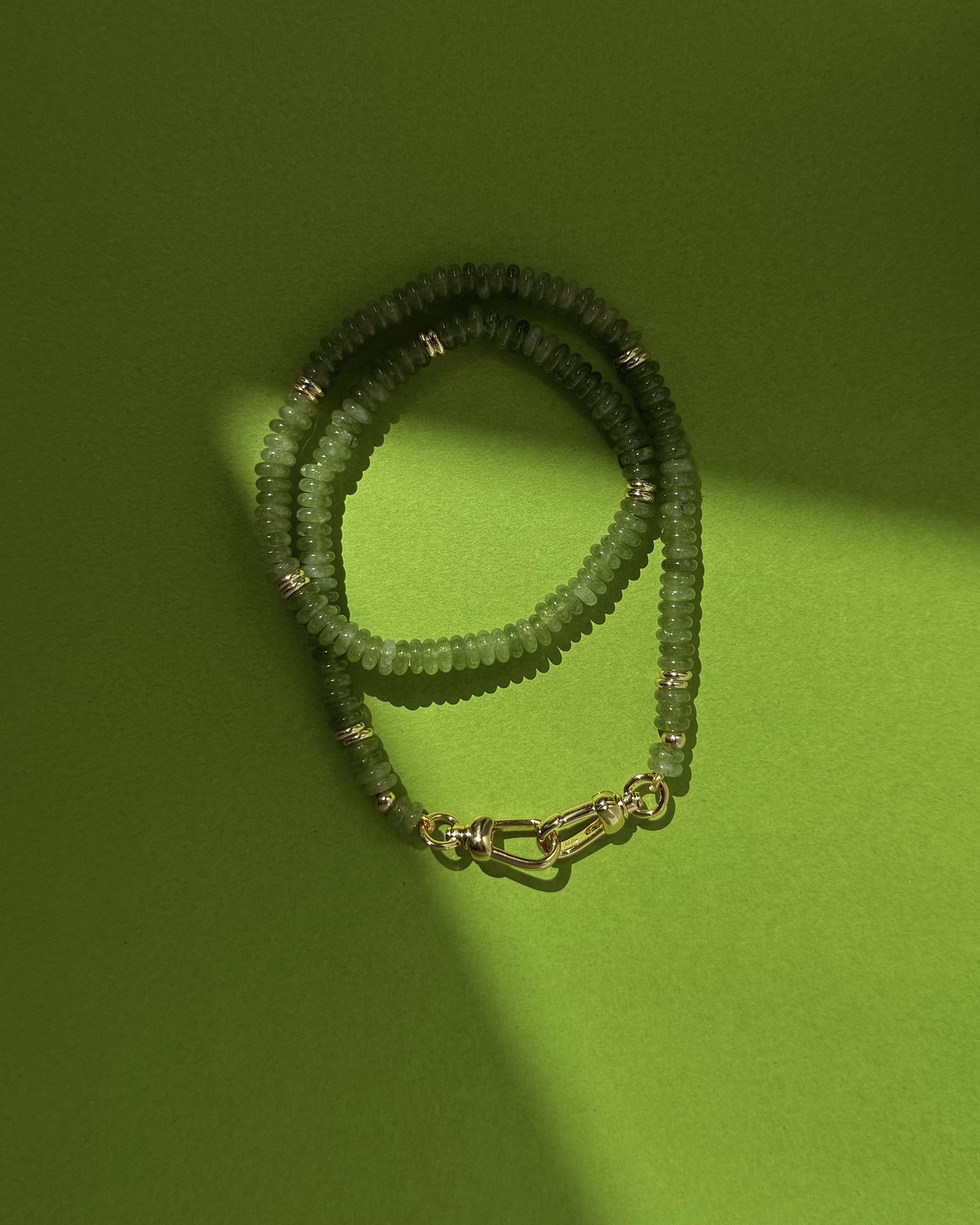 Mod + Jo Sonia Gemstone Necklace - Pesto