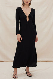 Sovere Black Yield Reversible Maxi Dress