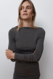 St. Agni Khaki Organic Cotton Bateau Dress