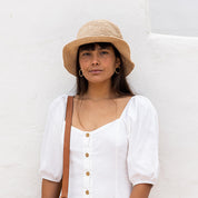 Natural Crochet Agave Bucket Hat