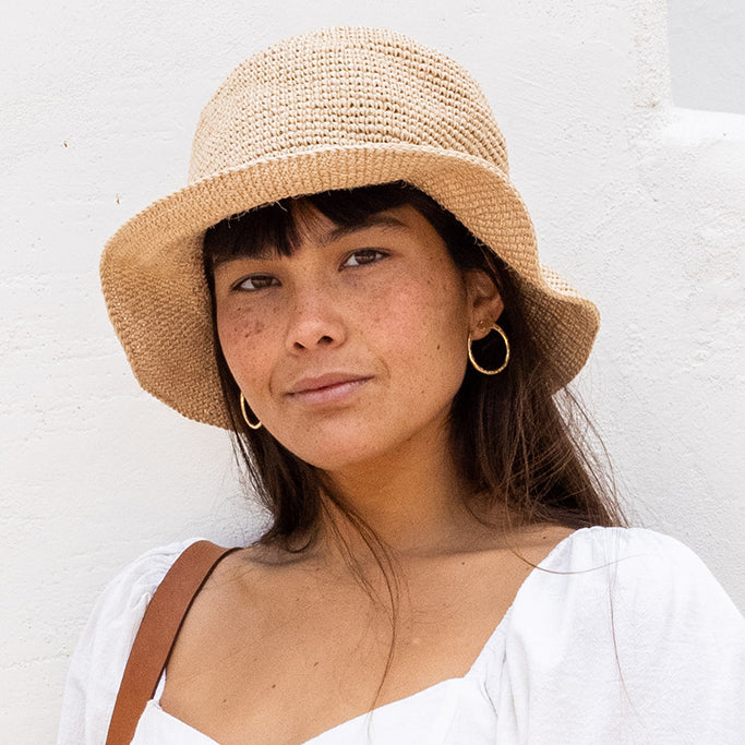 Natural Crochet Agave Bucket Hat