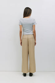 Powder Blue Wide Neck Soft Knit Top