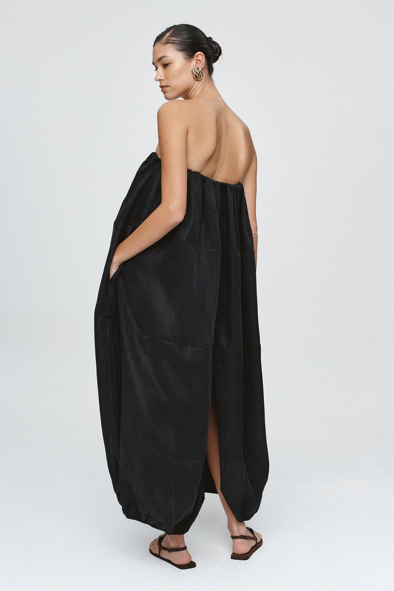 marle silk dress Marle Ophelia Dress in Black Mode Sportif