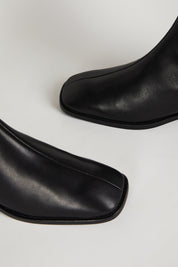 Intentionally Blank Black Leather Tour Boot