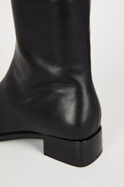 Intentionally Blank Black Leather Tour Boot