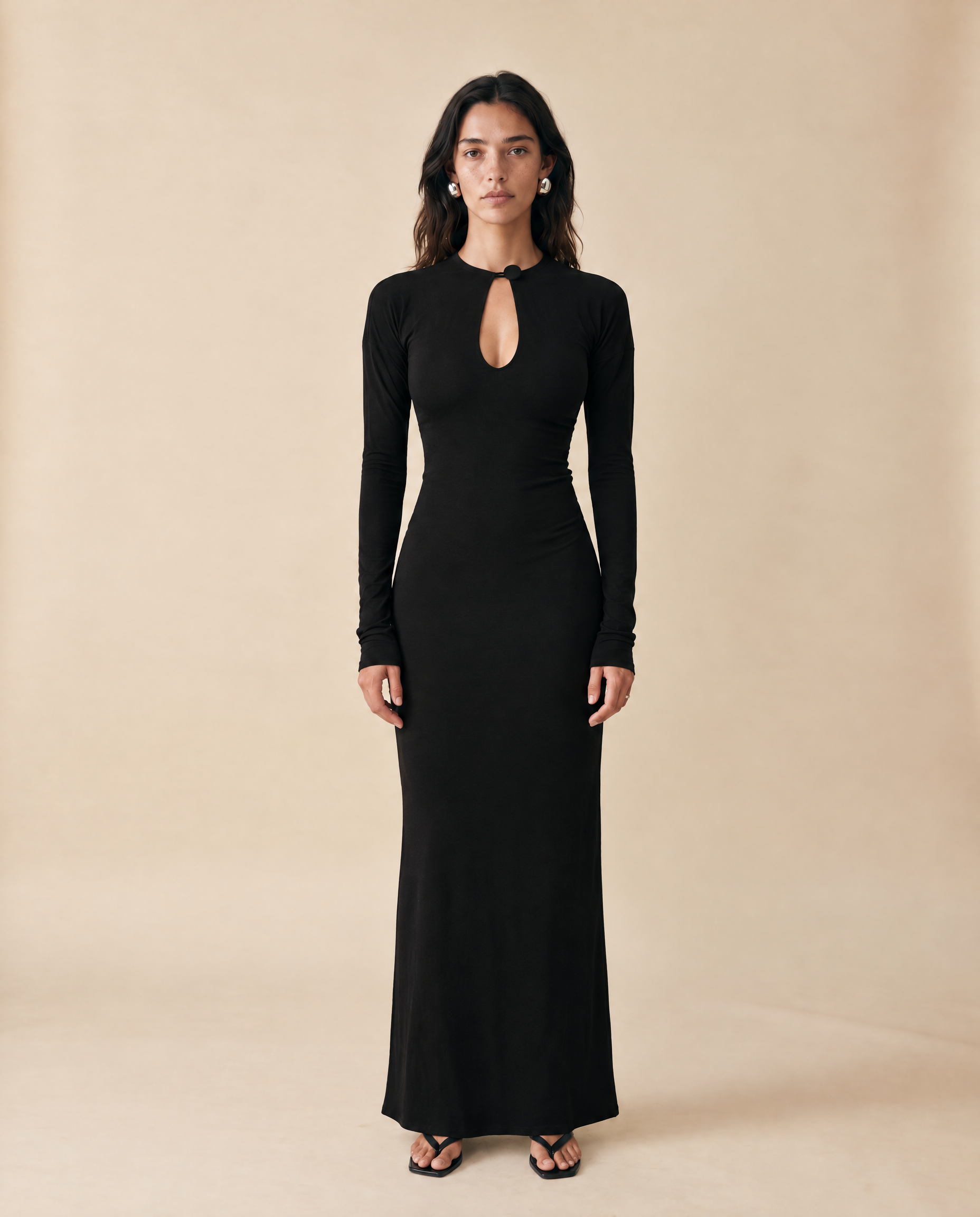 The Line by K Keyhole Jersey Maxi Dress