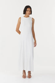 Third Form White Momentum Open Back Midi Dress