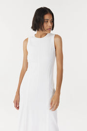 Third Form White Momentum Open Back Midi Dress